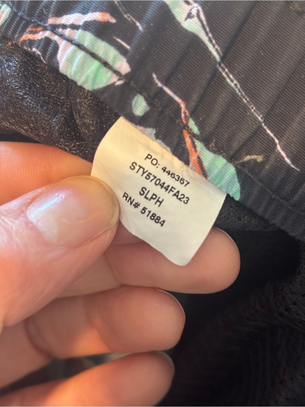 Patagonia Women's Black Athletic Shorts with Pink & Mint Floral Print - Picture 5 of 5